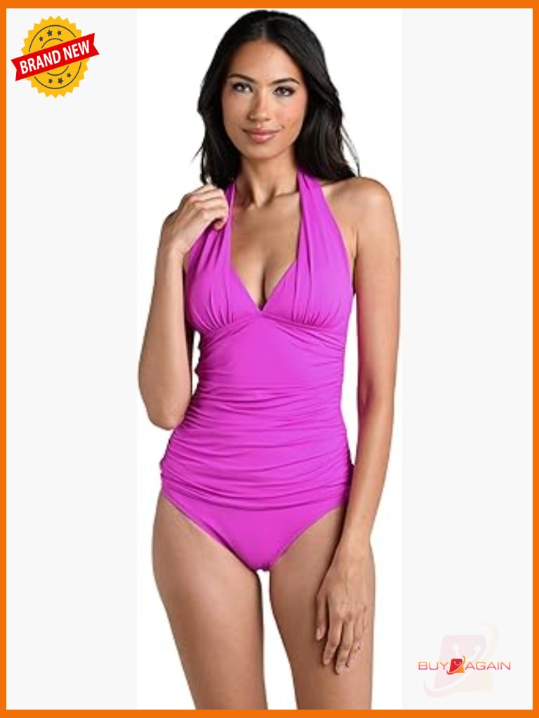 Tankini Top With Slimming Fit And Halter Neck